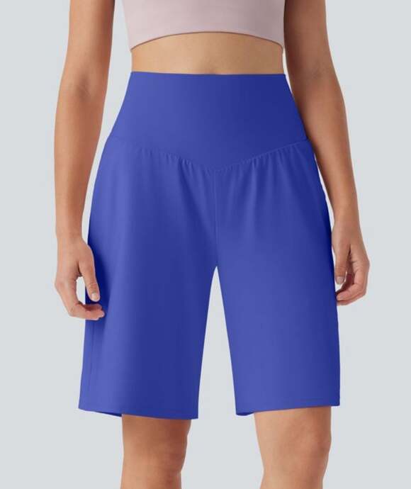 Halara SoftlyZero Airy High Waisted Pockets Cool Touch Yoga Bermuda Shorts - Picture 9 of 9